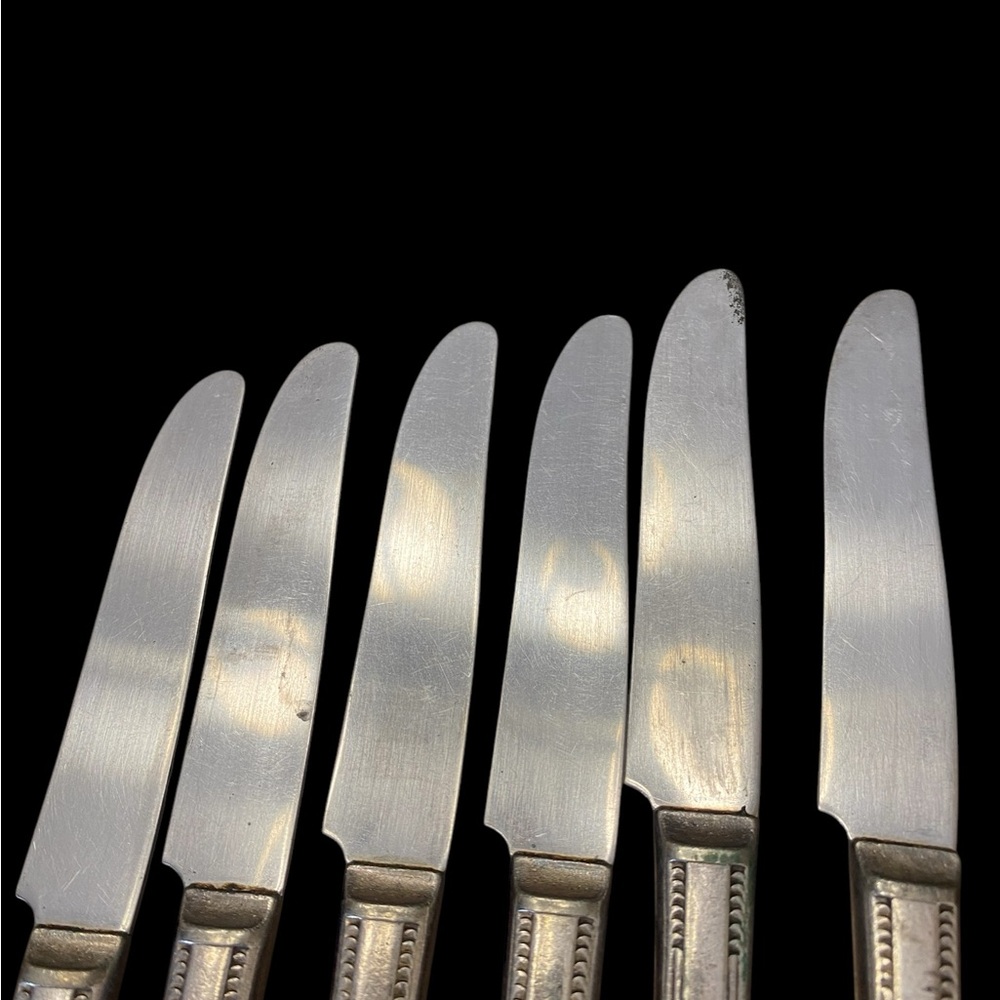 VTG Oneida Tudor Plate 1939 Fortune Silverplate Flatware Set - Floral Art Deco - Picture 6 of 15